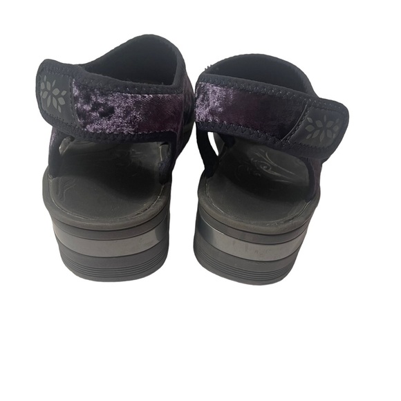 B Zees Velour Open Toed Shoes Size 8 M - Picture 4 of 6